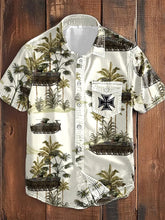 Männer Deutschland Bundeswehr Print Kurz ärmel iges Hemd